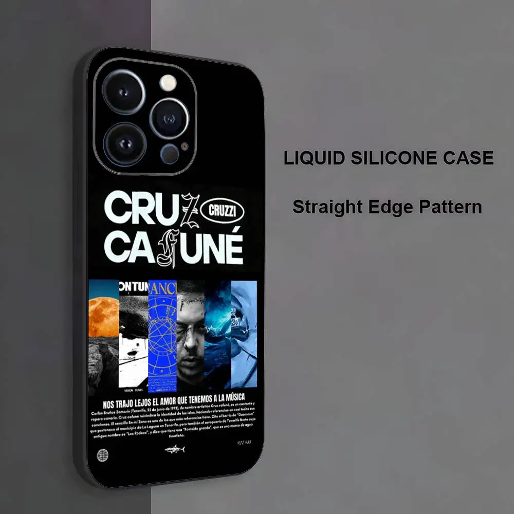 حافظة هاتف كروز كافوني مي مويفو كون ديوس لهاتف آيفون 17,16,15,14,13,12,11,Pro Max,XS,X,XR,SE,Mini,8,7,غطاء أسود من السيليكون الناعم