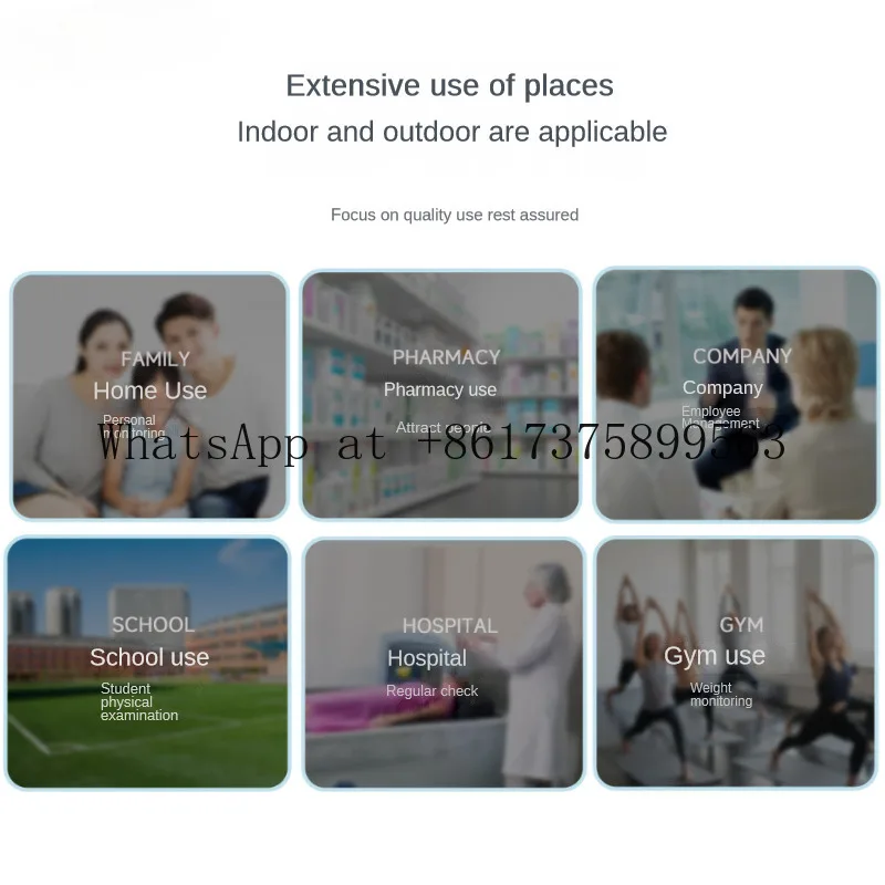 200 KG Medical sonic Body Composition Scale Digital Height Weight BMI with Telescopic Height Rod