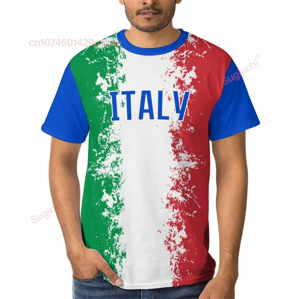 Custom Italy Soccer Mesh 3D Printed T-Shirts For Men Women Personalized Name Number Sports Fan Gift