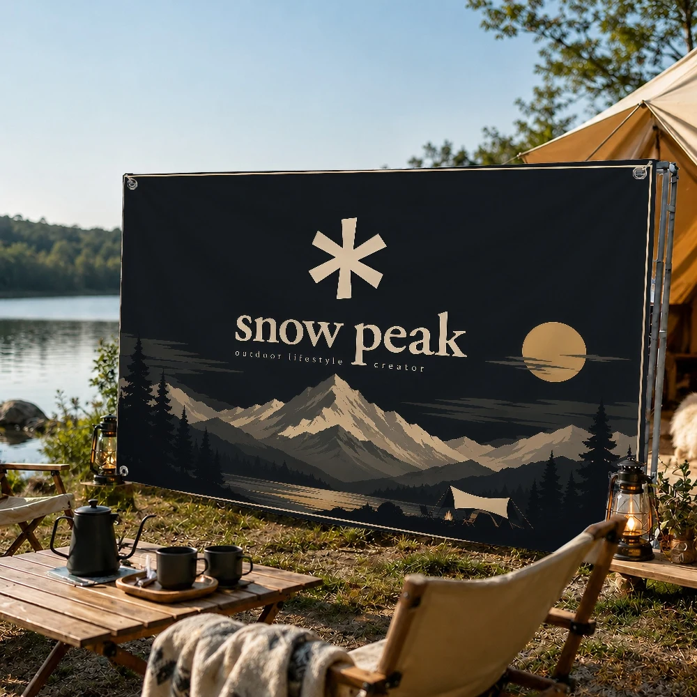 S-Snow P-Peak  Fashion Brand Flag Decoration Outdoor Picnic Party Art Hanging Home Camping Party Banner