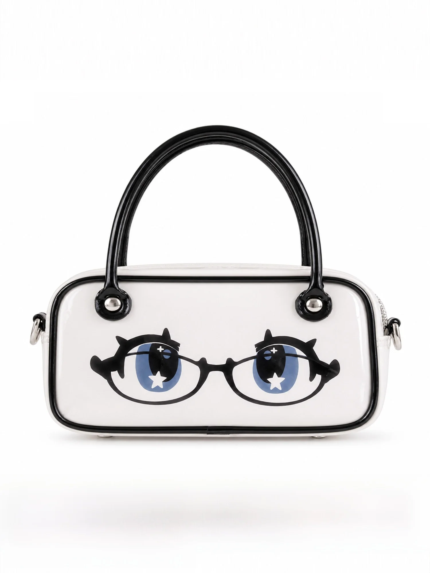 NECY Original Large Eyeglass Handbag Women's Summer New Cartoon Anime Boston Bag Cute Small Carry-On Square Bag Casual Style