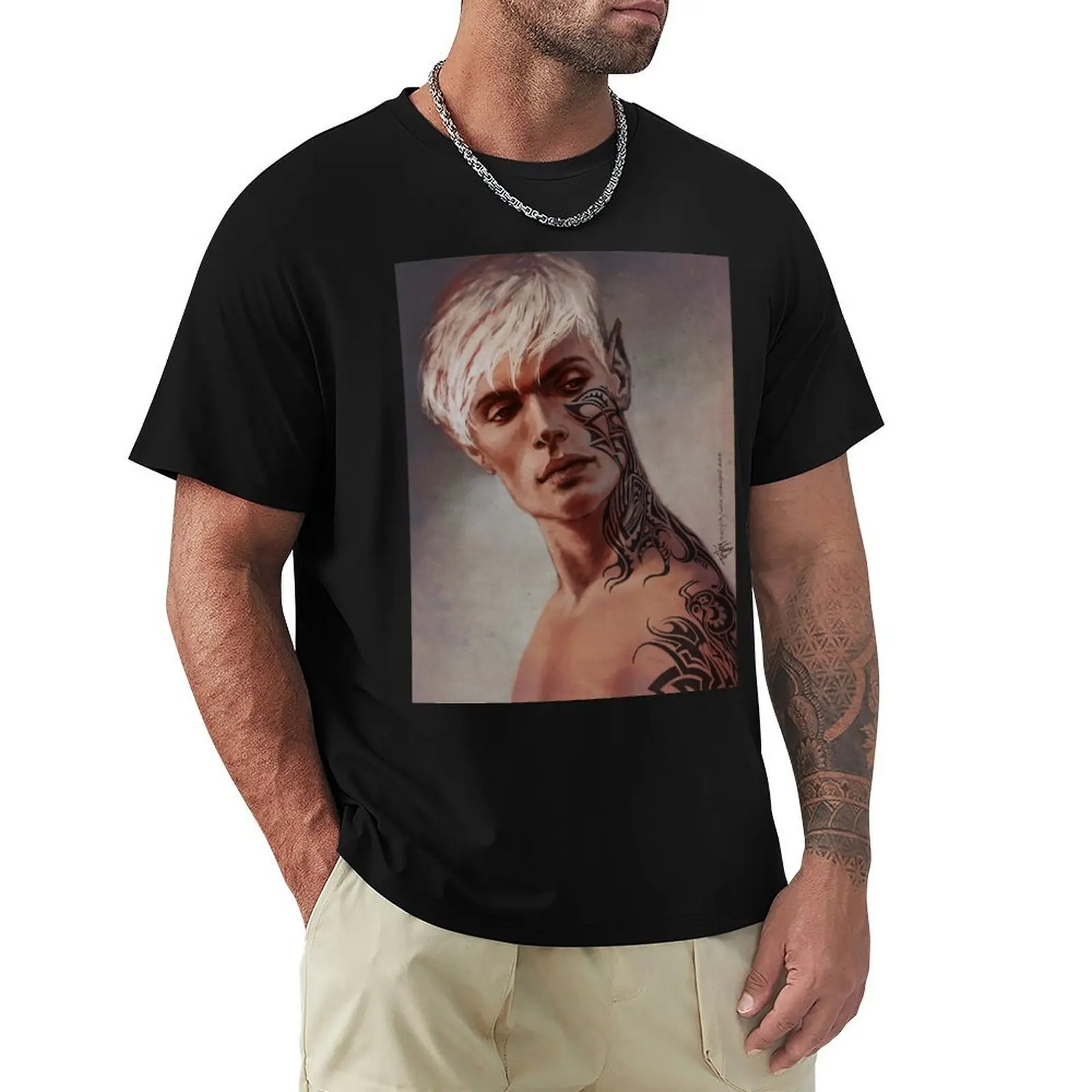 Rowan Whitethorn Throne of Glass T-Shirt Big and Tall Basic Tee Shirt