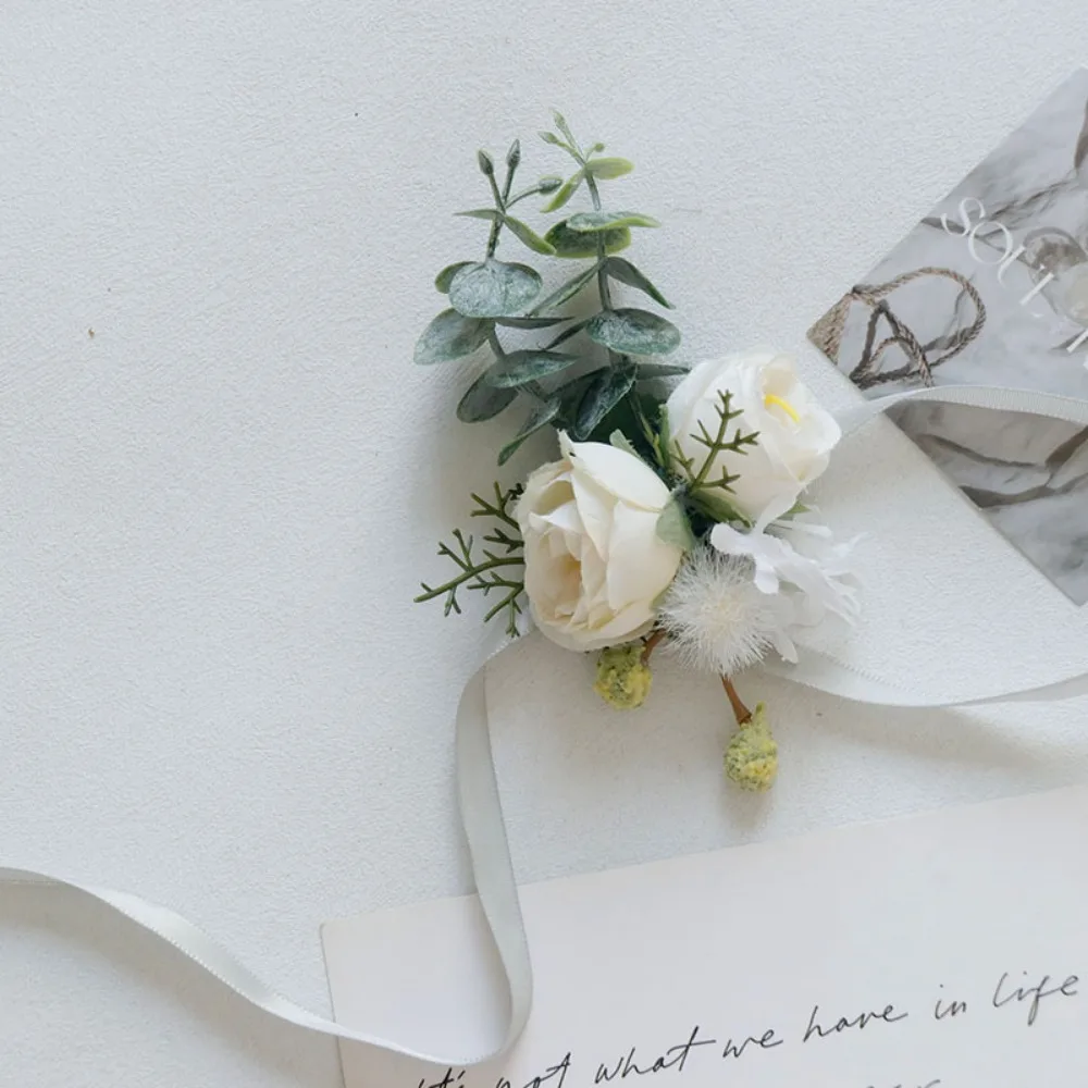 Wedding Party Accessories Buttonhole Wedding Men Boutonniere Set Ceremony Anniversary Formal Dinner Wedding Personalized Items