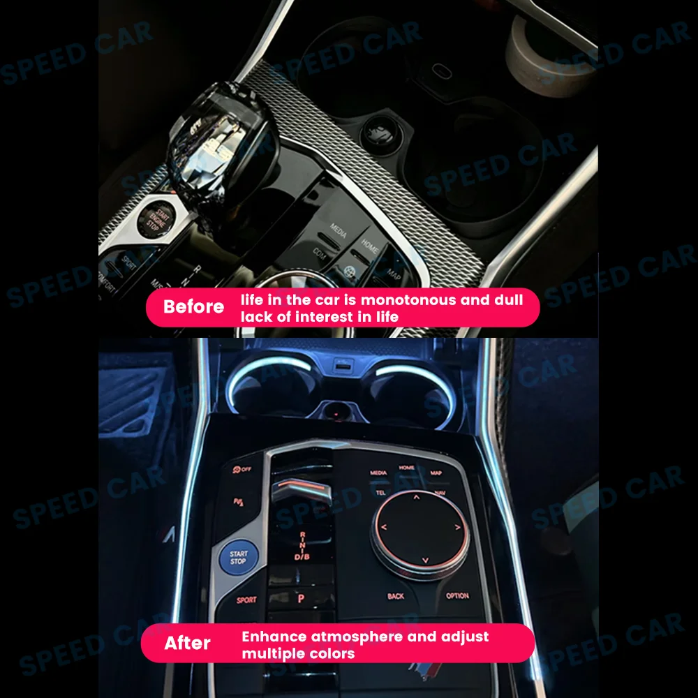 11 Color Cup Holder Light Ambient Light For New 2/3/4 Series G20 G22 G80 G82 G42 M2 M3 M4 I3 I4 Car Interior Cup Holder Light