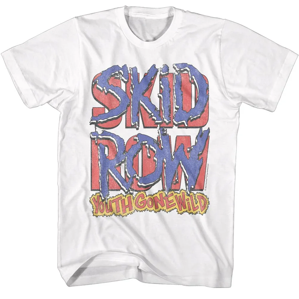 

2024 American Classics Skid Row Sttg 91 Black Frontback Adult T-Shirt Tee tops short COTTON new