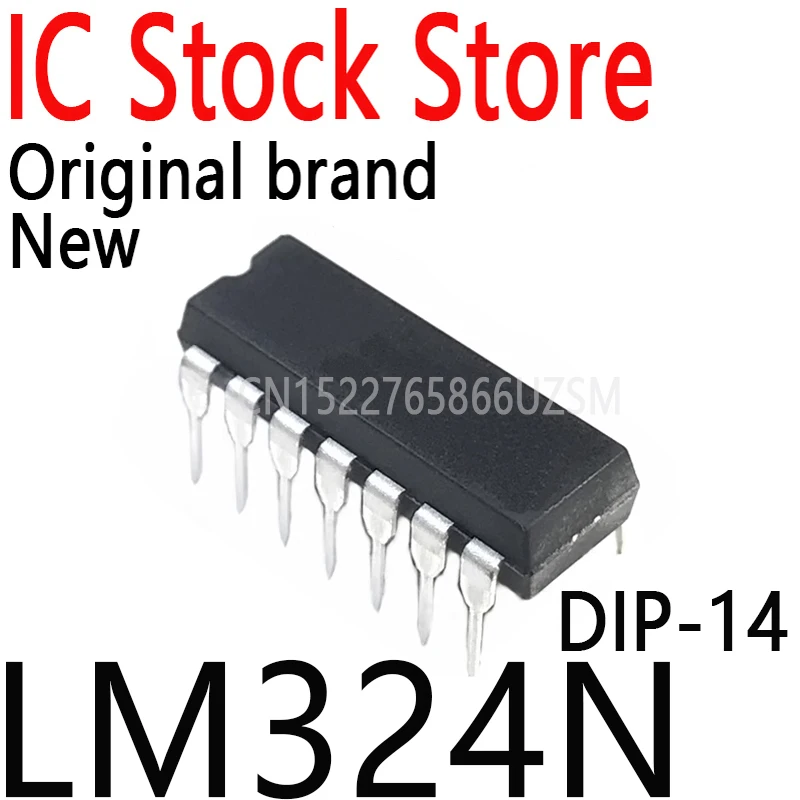 5PCS New and Original Authentic Straight Plug Lm324 324 Chip Operational Amplifier Four-way DIP-14 LM324N