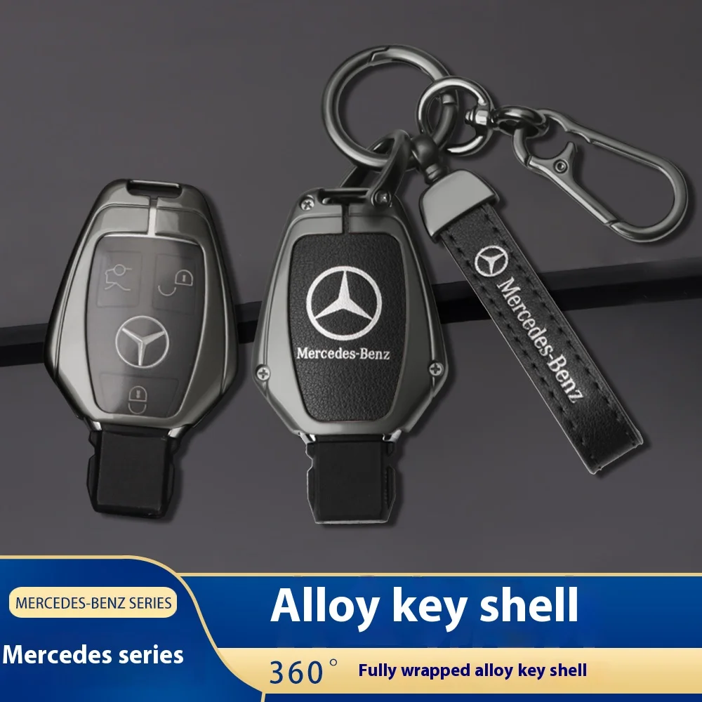 Car Alloy Key Case Key Bag Shell Key Chain Mercedes-Benz A C E G S V Class CLA CLS GLA GLC GLE GLK Vito Sprinter SL SLK Viano ML