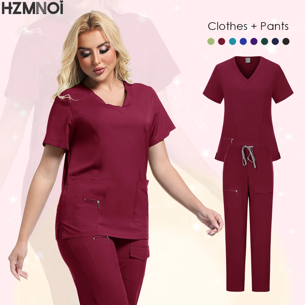 Uniforme de SPA de beauté pour femmes, magasin de clinique pour animaux de compagnie, ensemble de vêtements de travail de dentisterie vétérinaire, uniforme d'infirmière médicale de haute qualité unisexe