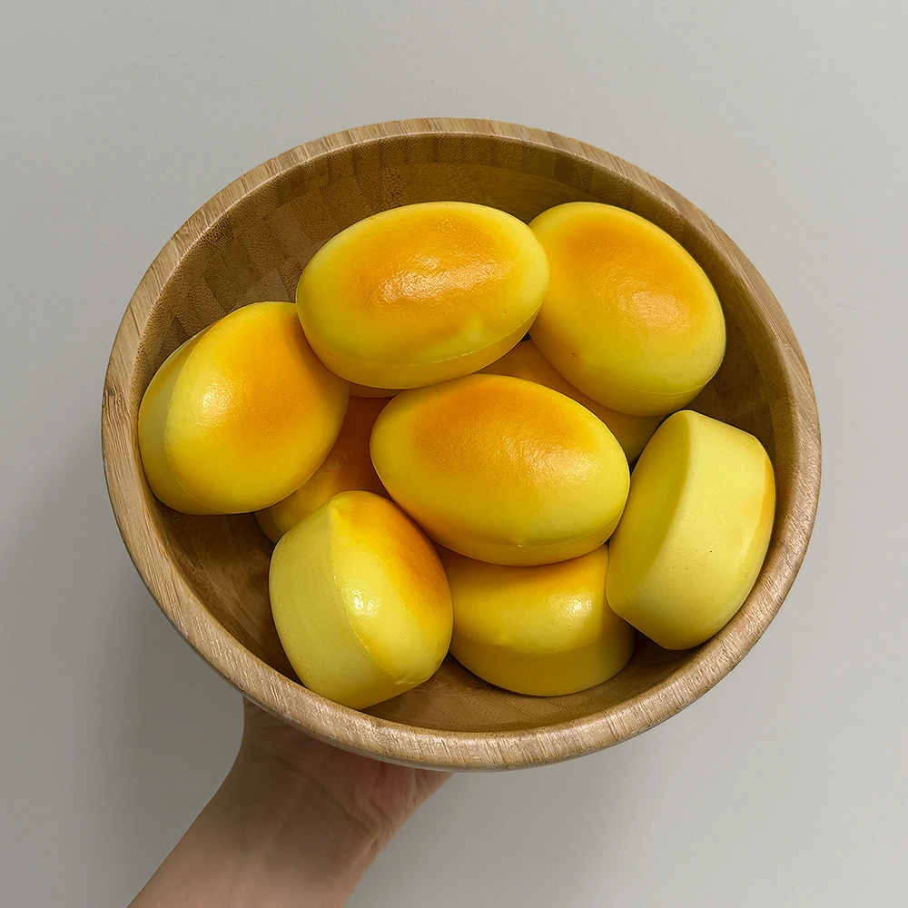 [Donut-Like/Soft and Chewy] Morning Butter Mantou Bread Bread Squishy Ball Stress Relief Soft Hand Healing Item Cheese Flavor