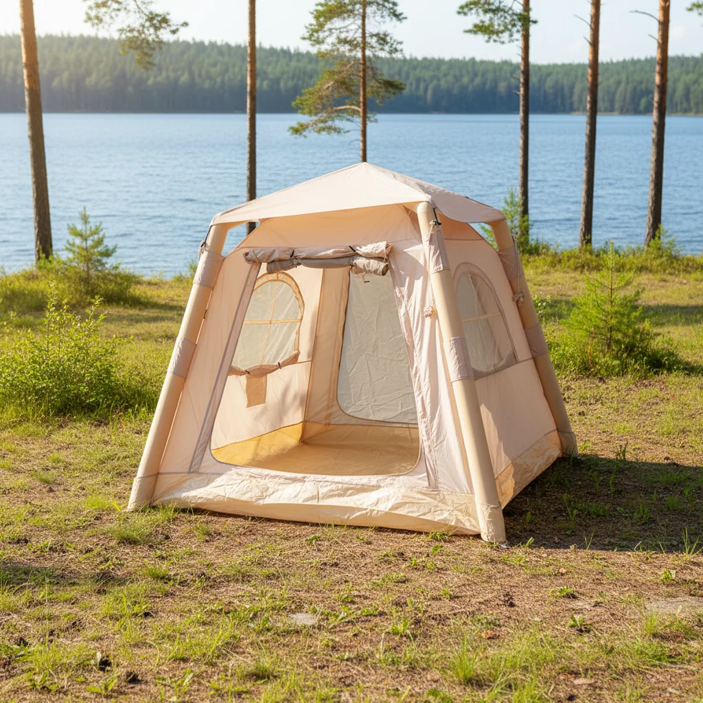 Portable Foldable Camping Overnight Rainproof Thickened Quick-to-set-up Installation-free Oxford Inflatable Tent Outdoor