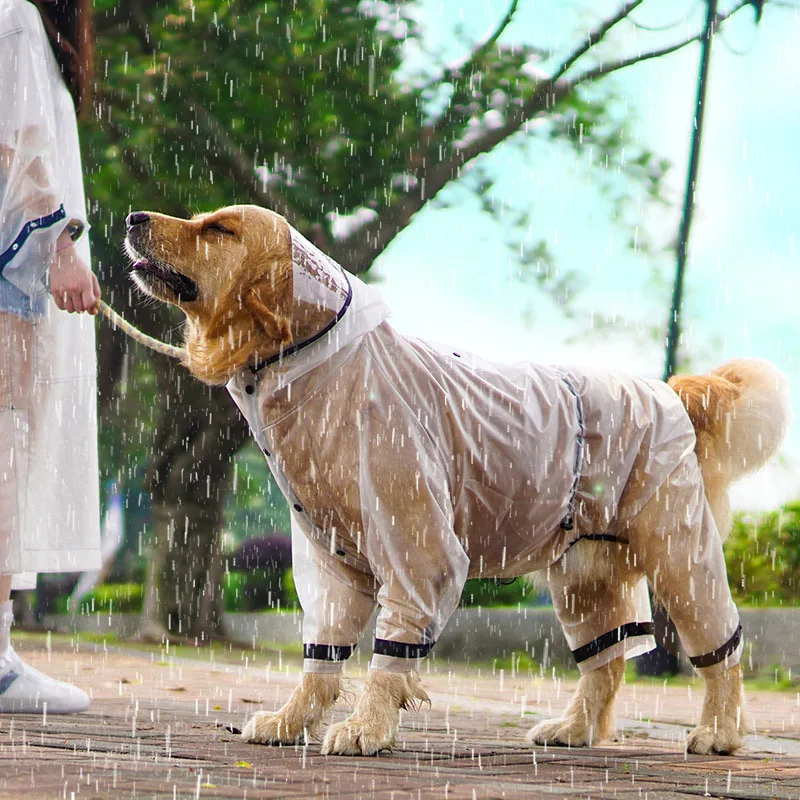 New Clear Pet Raincoat Rain Jacket Waterproof Pet Coat for Samll Medium Dogs Teddy Shiba Dog Poncho Outdoor Walking Pet Clothes