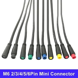 Waterproof M6 Connector Male Female 2/3/4/5/6 Pin Sensor Connection Cable for LED Light Electric Bicycle Intelligent Faucet IP65