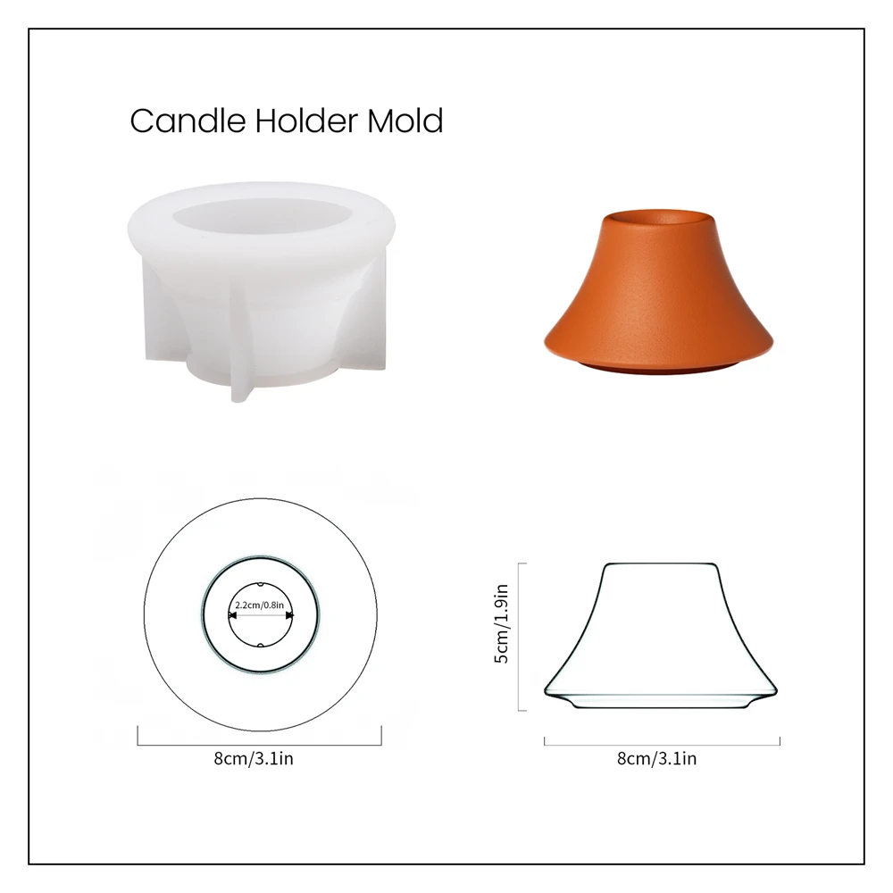 Nicole – bougeoir minimaliste en Silicone, moule pour ciment, décoration de maison moderne, fabricat