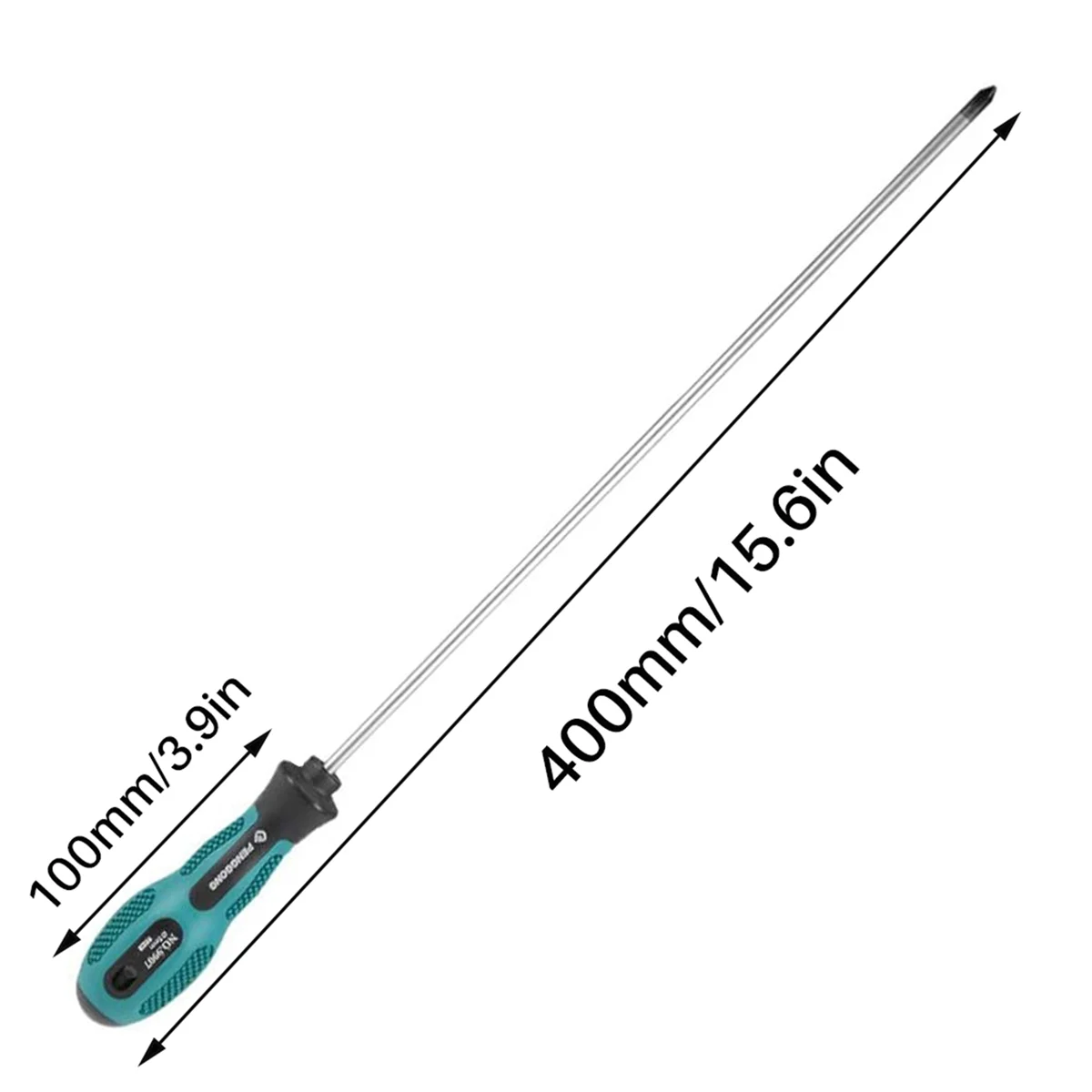 2 Packs 12 Inches Long Slotted and Phillips Screwdriver Flat Blade Screwdriver Magnetic Screwdriver with Rubber Handle ZJY