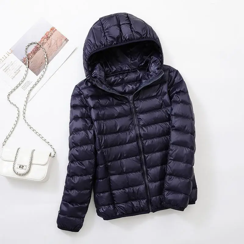 

Lightweight ort down Cotton Jaet for Women Winter Anti-Cold Pure Color Faionable Ladies' Cotton Coat without Hood