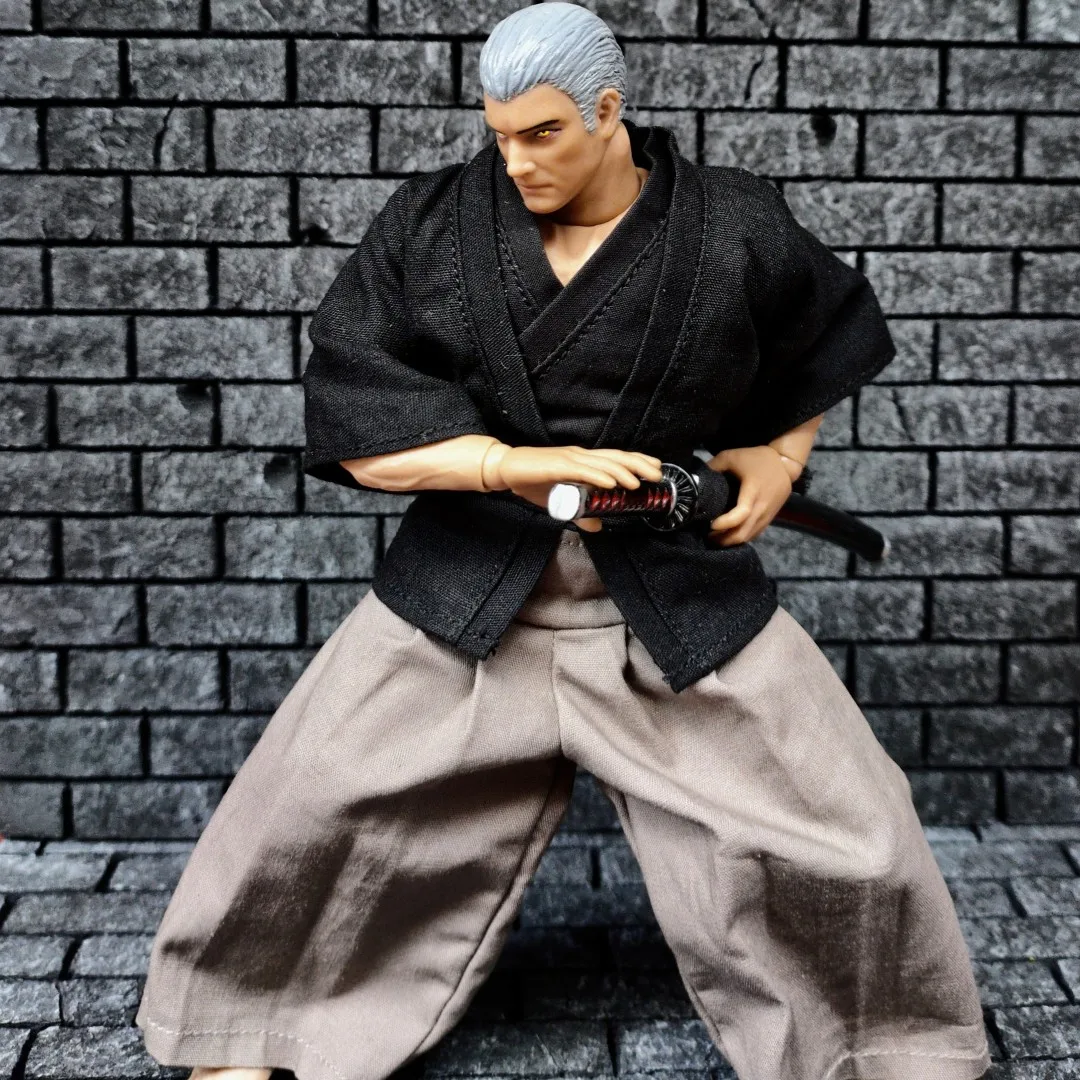 

1/12 Scale 1/12 Scale Male Soldier Japanese Classic Anime Cosplay Samurai Kimono Suit For For 6 Inch Action FIgure Model Toys