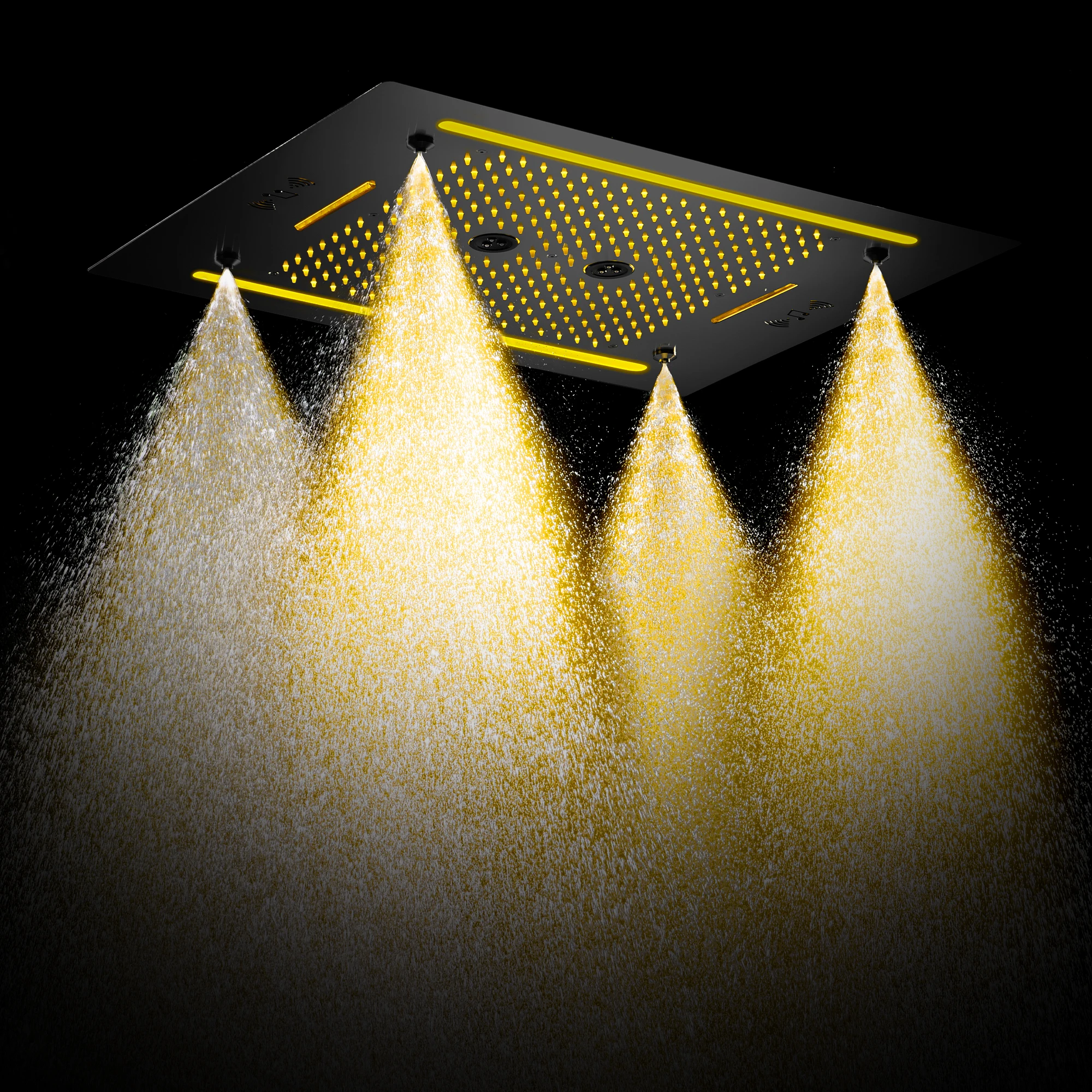 4 Functions 600*800mm Showerhead LED Shower Head Massage Shower Set 64 Colors LED With Music Ceiling Shower