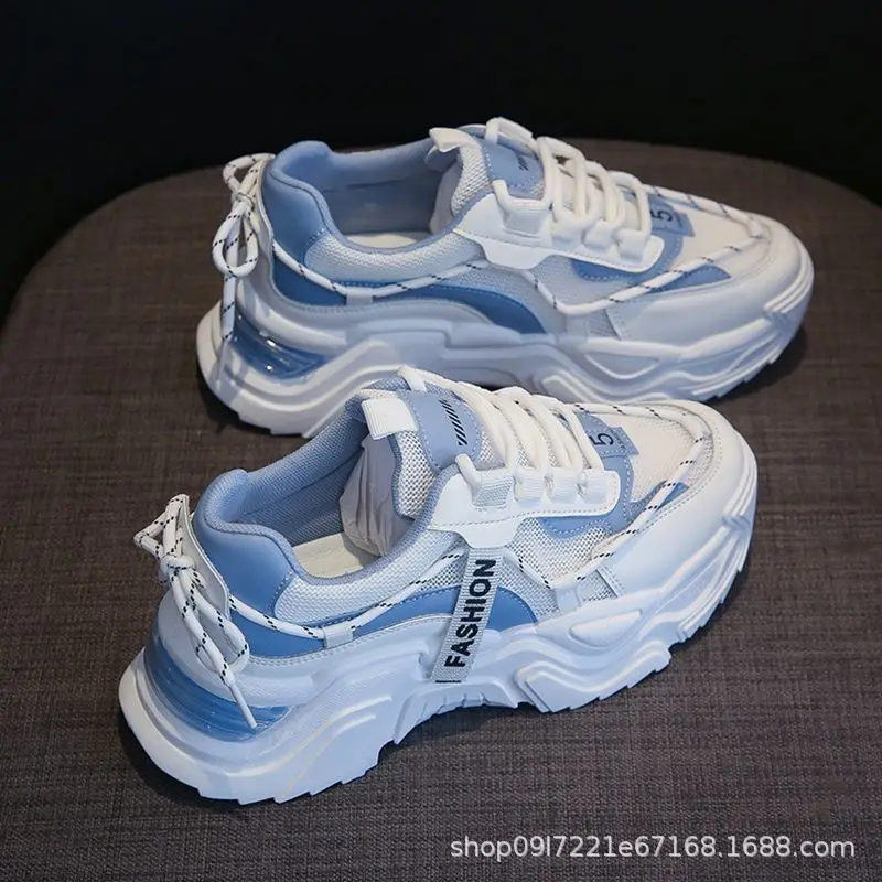 

Women's Spring Running Shoes - Breathable, Thin, Versatile Casual Shoes with Thick Sole and Height-Enhancing Dad Sneakers