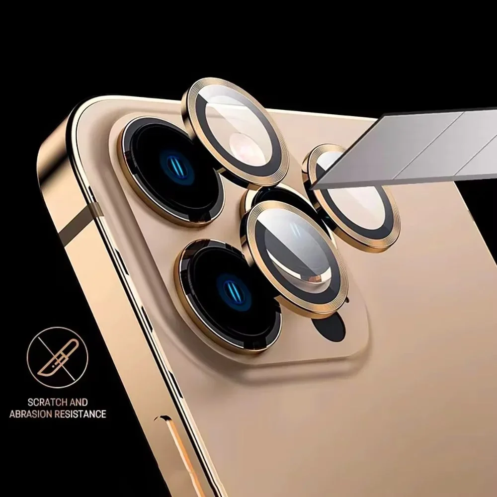 2-3 個カメラレンズプロテクター Iphone 16 15 11 12 13 14 プロマックス 16 プラス金属リングレンズガラス Iphone 15 16 プロマックス