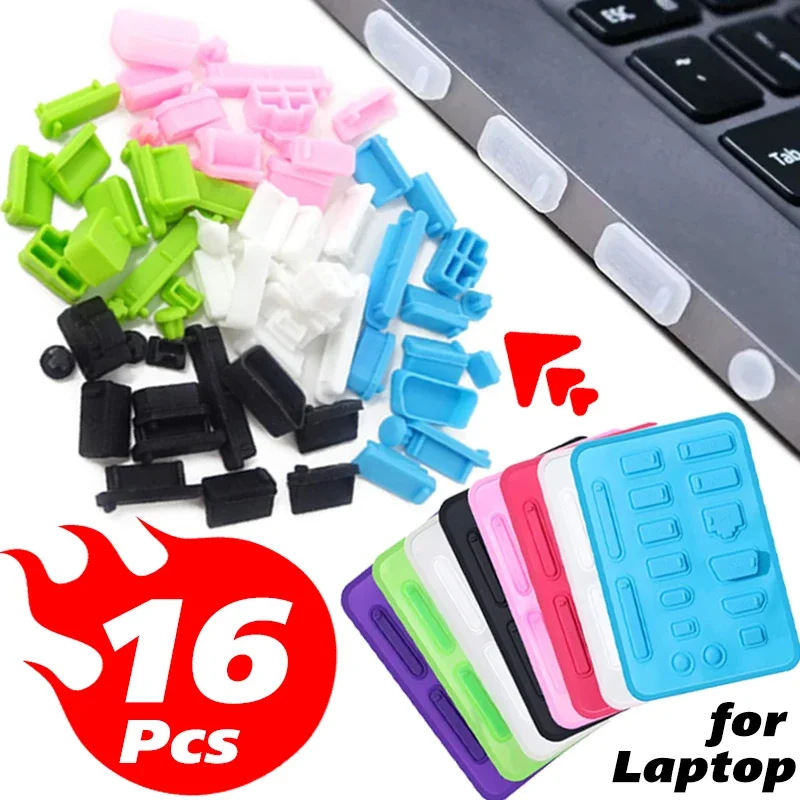 Color Silicone Computer Anti-dust Plugs Stoppers Port Dustproof Covers for Notebook Laptop PC Computer USB RJ45 Port Dust Plug