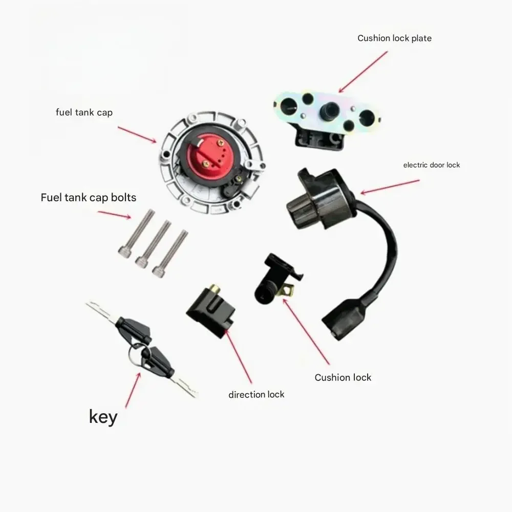 Benda LFC 700 set of locks, ignition lock, power key lock, fuel tank lock, BD700-2 set of locks, original parts for motorcycles.