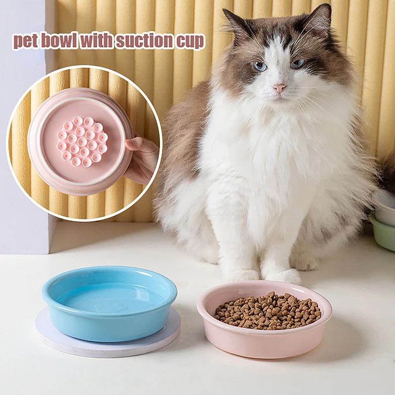 Cat Food Bowl Small Cats Dogs Slow Feed Bowls Anti-choking Pet Eating Feeders Pet Non Slip Suction Cup Bowl Pet Supplies