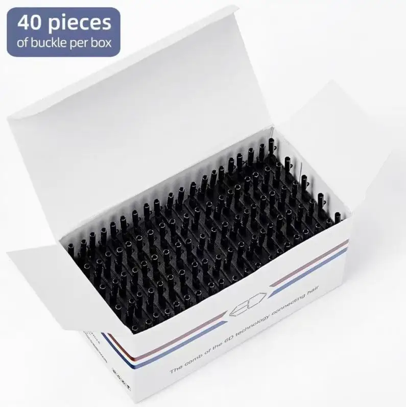 2st Generation The Comb  of The 6D Technology Connecting Hair Extension 40pcs/boxs 6d-2 Hair Buckle ,Best Tool