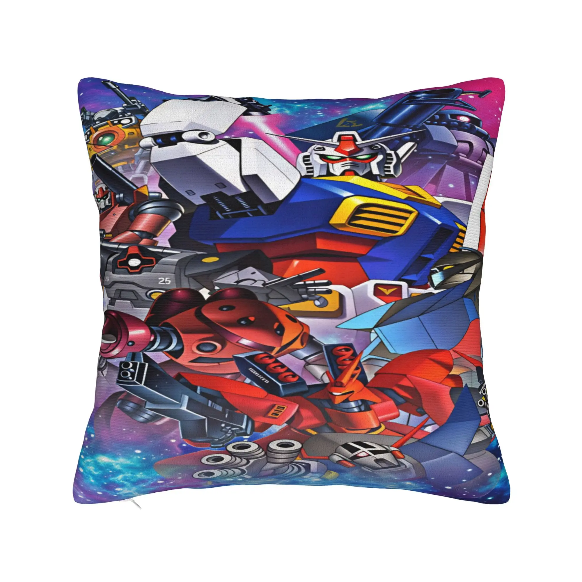 Mobile Suit Gundam Pillow Cover  Custom Cushion Cover Fashion Pillow Case For Sofa Couch Bed Living Room