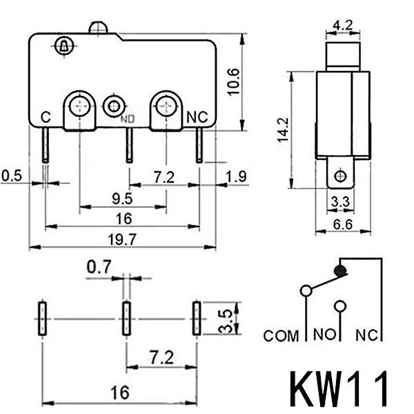 Electric Meat Grinder Cooking Machine Juicer Blender Soy Milk Machine Juice Machine KW11 Press Micro Switch Accessories