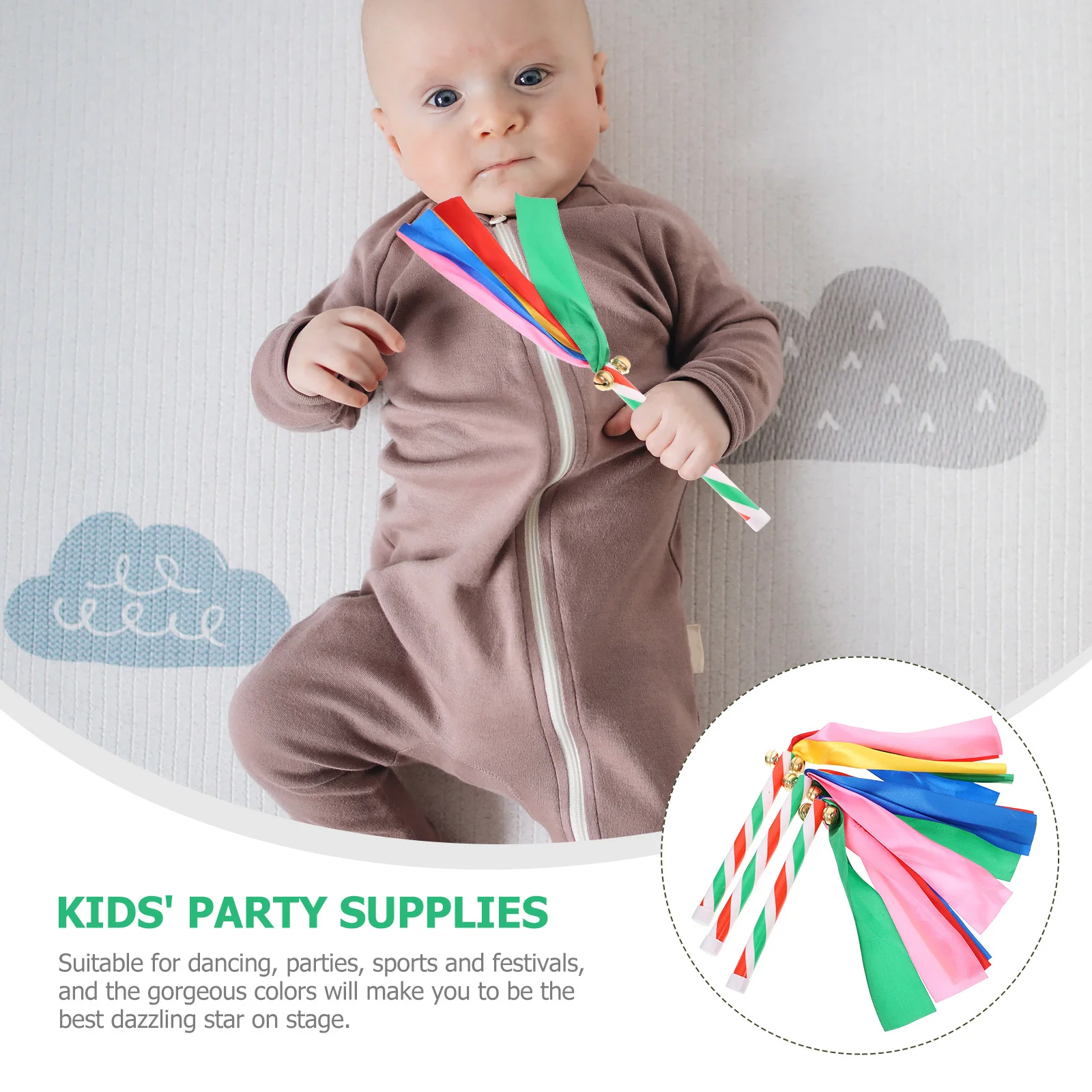 

3Pcs Bright Handheld Rattle Game Supplies Exciting Fan Cheerleading Prop for Kids Adult Party Dance Team Events