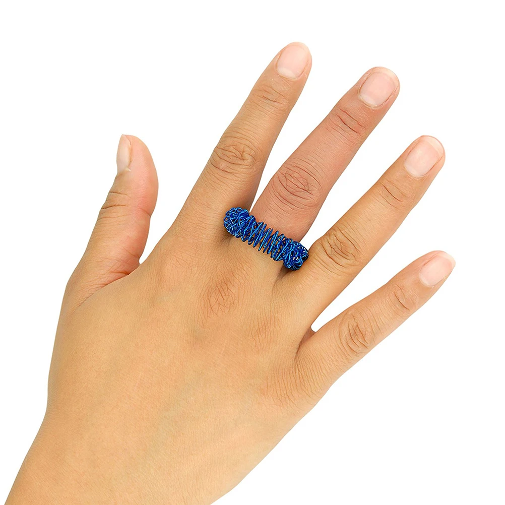 

10pcs Acupressure Massage Rings Stainless Steel Finger Massager For Red Blue Black Silver Gold Durable Health Ring