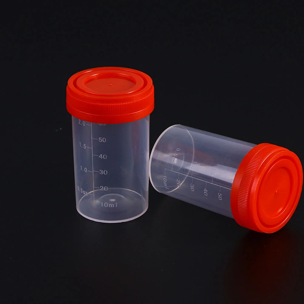 15 Pcs Sampling Cup Urine Sample Cups Pee Container Men Fluid for Testing Specimen with Lids Containers Cover