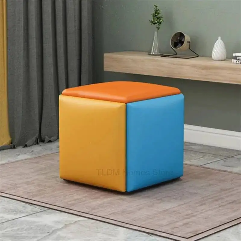 

Combination 5 Nordic Creative in 1 Stool Stackable Stools Living Room Sofa Step Stool Shoe Changing Stool Bedroom Vanity Chair