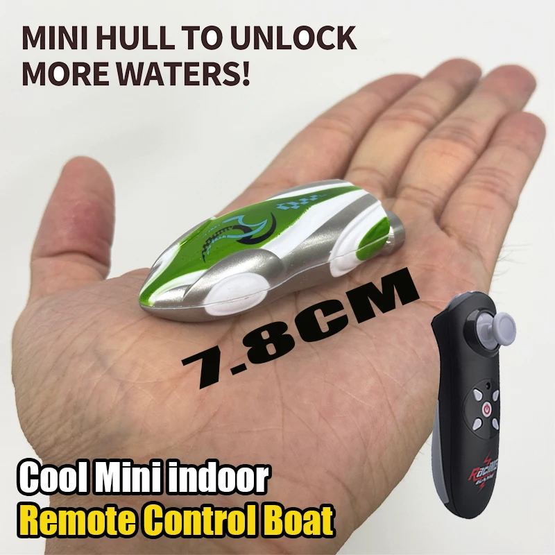 

RC Boat 2.4GHz Otters Stunt Ship High Speed Mini Light Rotatable Underwater Indoor Bath Radio Controlled Toys for Boy Kids Gift