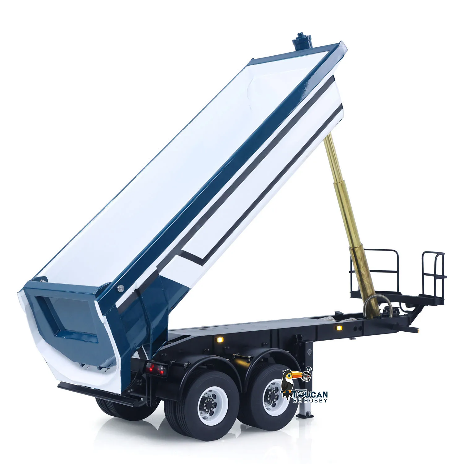 

1/14 LESU RC Metal Hydraulic Dump Trailer Model for Toy DIY Radio Tractor Truck Lorry Car Model Pump Electric Support Legs Model