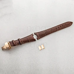 25mm Men's Genuine Leather Strap Watch Bracelet Wristband Replacements for Nautilus Accessories Parts Repair Tools