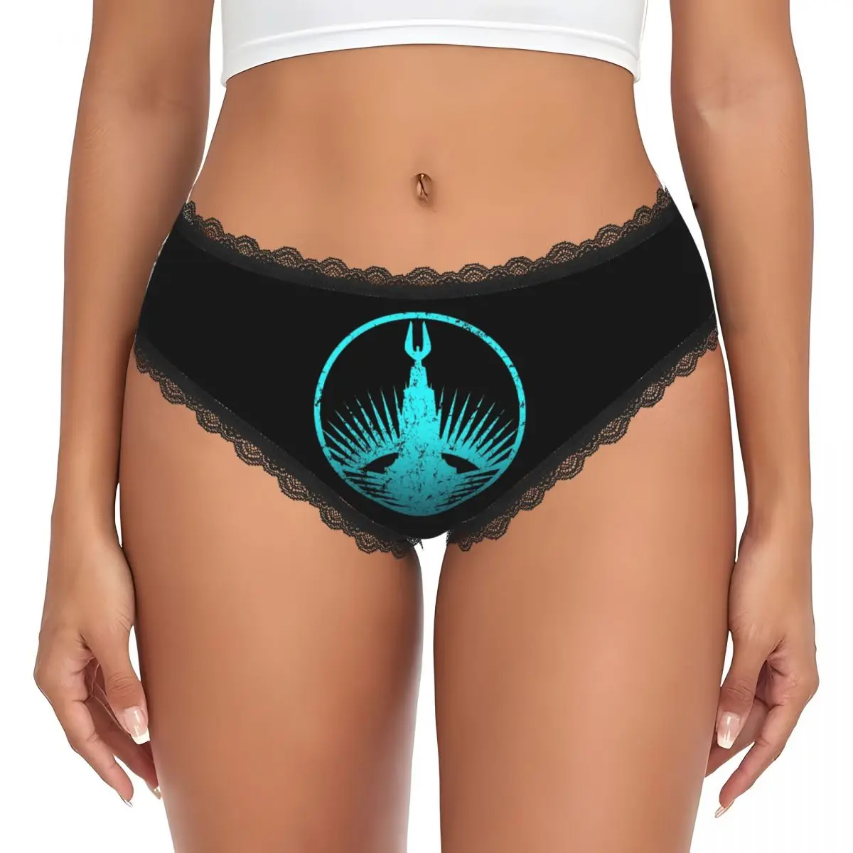 Custom Bioshock Rapture Teal Faded Panties Briefs Women's Comfort Briefs Underwear Breathable Female Underpants
