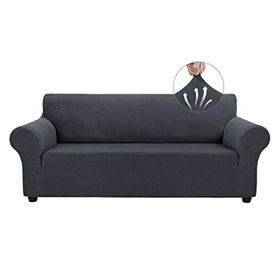 

Couch Covers for 3 Cushion Couch Stretch Sofa Covers Slipcovers, Pet Protector Furniture Covers for Dogs Cats Spandex Jacquard