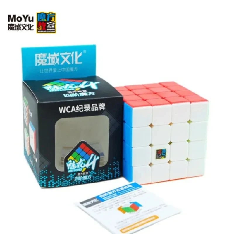 MoYu Meilong 4x4 Speed Cube Stickerless Magic Cube Fidget Toy Anti Stress Educational Puzzle Toy for Children Adults
