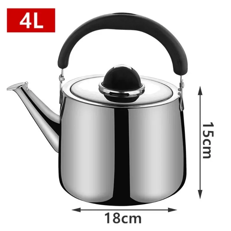 2L/3L/4L Thickened Whistle Kettle  304 Stainless Steel Rapid Heating Boiling Water Pot For Home Tea Kettle