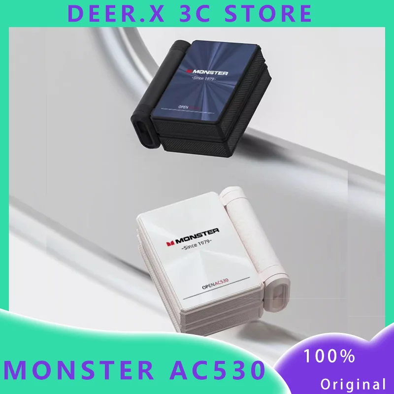 MONSTER AC530 auriculares inalámbricos Bluetooth conducción ósea oreja colgante no en la oreja doble plegado auriculares deportivos personalizados