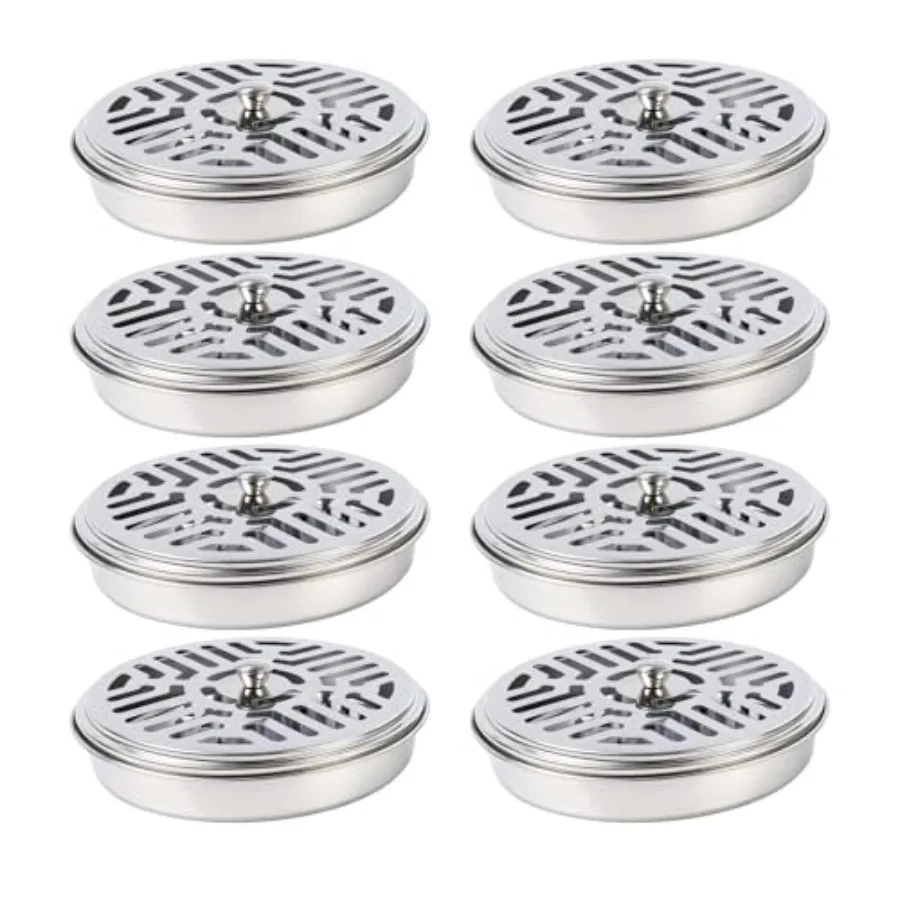 

5.71''*1.77''/14.5cm*4.5cm Portable Mosquito citronella Coil Holder, Durable Stainless Steel Incense Burner Metal for Indoor an