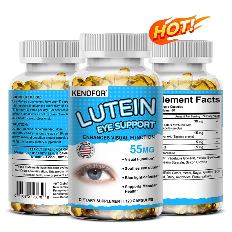 Lutein Supplements, Eye Health Supplements and Vitamins To Support Vision Health and Improve Eye Fatigue