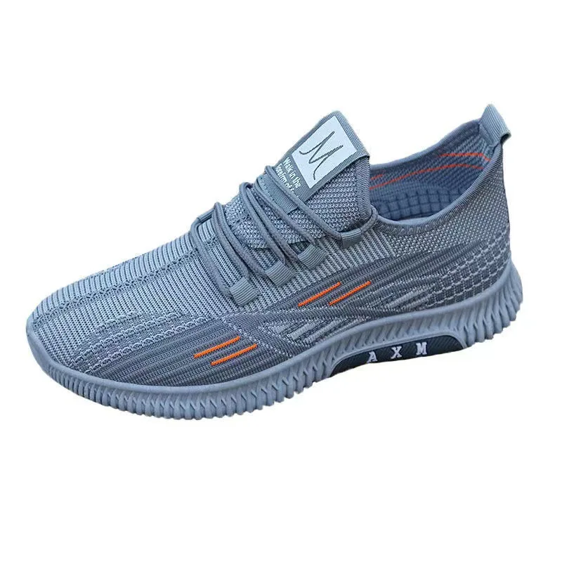 Spring, summer and autumn new mesh fly weave breathable youth cushioning casual versatile athleisure men\'s shoes