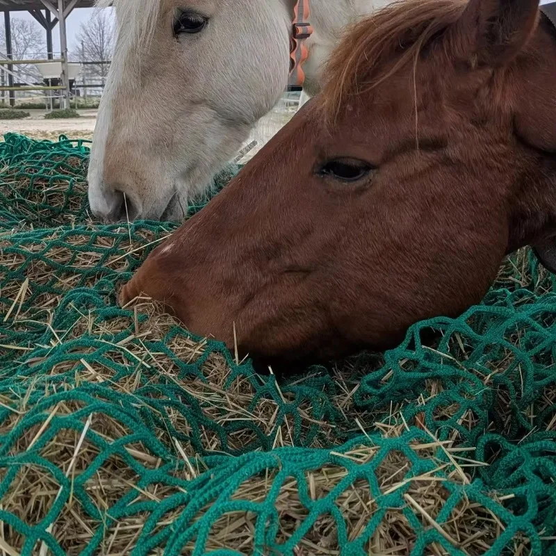 

Heavy Duty Green Slow Feed Hay Net For Large Bales Uv Resistant Stable Design Perfect For Horse Farm And Outdoor Feeding