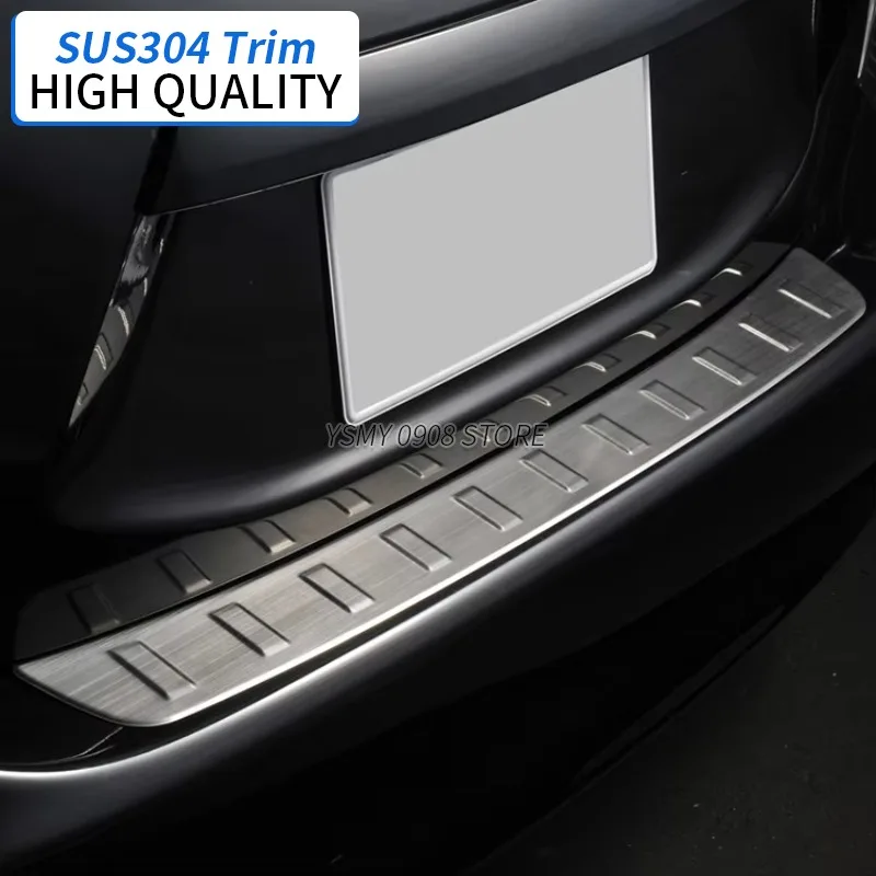 1Pcs Car Rear Bumper Scuff Plate for Toyota Aqua Nhp10 Chrome Hairline Stainless Steel Auto Exterior Accessories