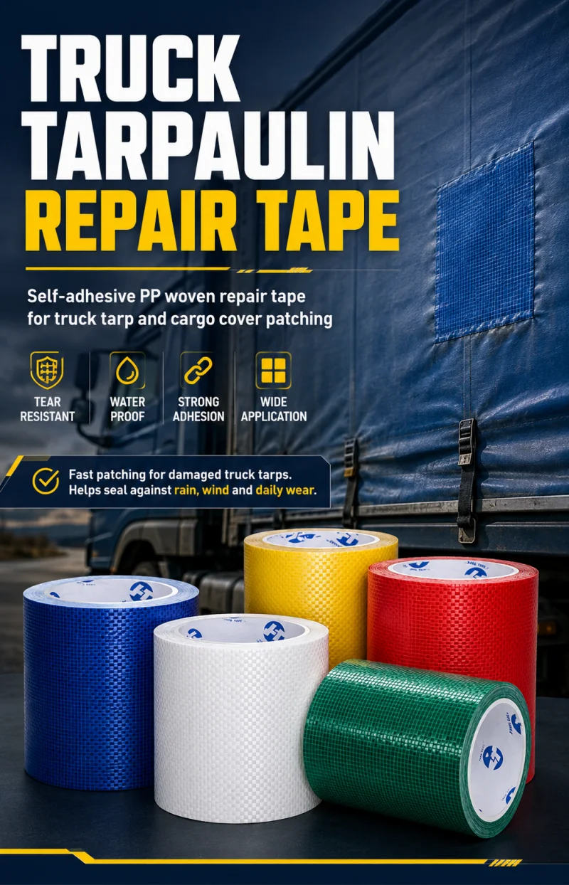 LKW-Planenreparaturband, wasserdicht, stark klebend, Reparaturrolle für PVC-, PE-Planen, Zeltabdeckungen, Taschen, Leckreparatur, Outdoor – Detail 1