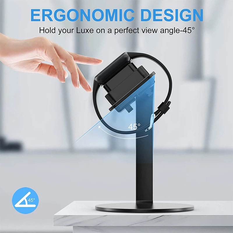 شاحن قفص الاتهام ل Fitbit Luxe Smartwatch ، شحن كابل ، مهد ، تهمة 5 ، 2021