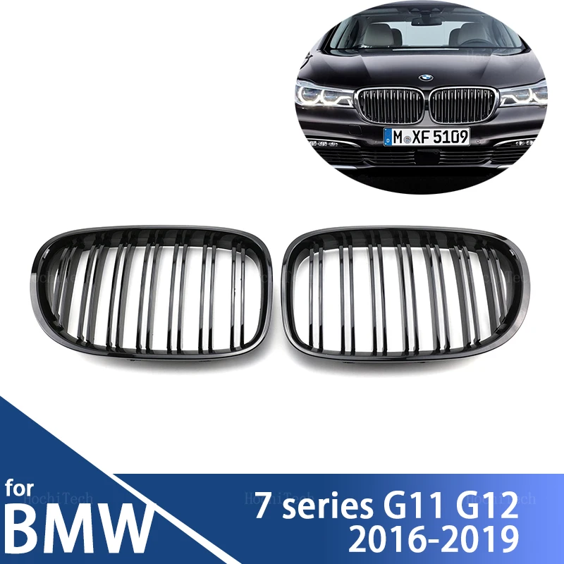 

Front Bumper Kidney Grill For BMW 7 Series G11 G12 2015-2019 Gloss Black Dual Line Grille Racing Grilles Replacement Part