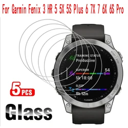 For Garmin Fenix 5 5S 5X Plus 6 6S 6X Por 7 7X epix Pro 47 51mm instinct Vivoactive 3 Tempered Glass Screen Protector SmartWatch